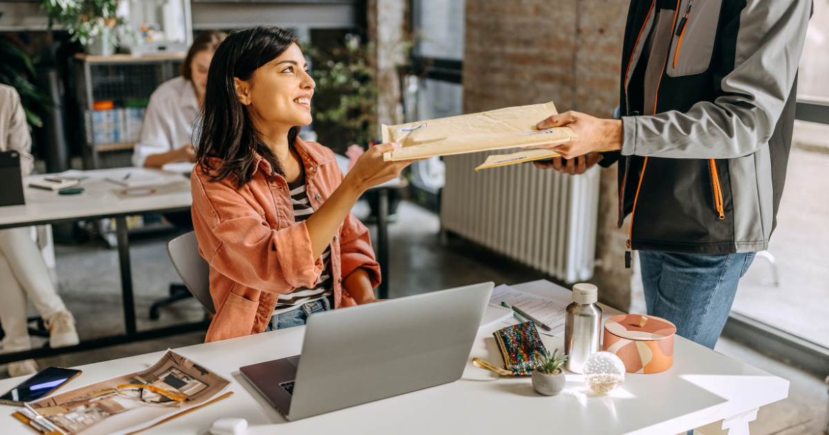 Professionally delivering mail in an office environment